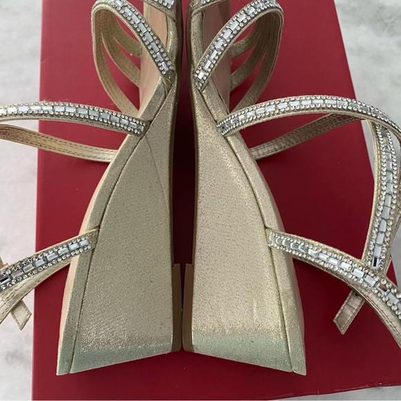 Kelly and Katie Platino Shimmer and Sand Evening Shoes size 8.5M - Picture 11 of 12